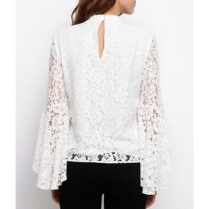 White lace long sleeve top by WAYF